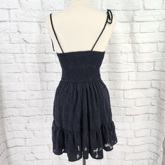 Y2K Speechless Babydoll Dress Cottage Coquette Dainty Romantic Size Medium Black - Picture 4 of 8